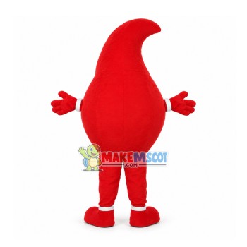 Cartoon Red Water Drop Mascot Costume Cartoon Red Water Drop Mascot Costume
