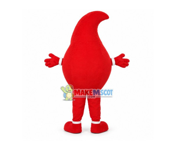 Cartoon Red Water Drop Mascot Costume