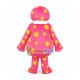 Entertaining Pink Spotted Clown Mascot Costume