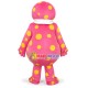 Entertaining Pink Spotted Clown Mascot Costume Entertaining Pink Spotted Clown Mascot Costume