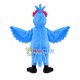 Lively Blue Parrot With Flower Mascot Costume Lively Blue Parrot With Flower Mascot Costume