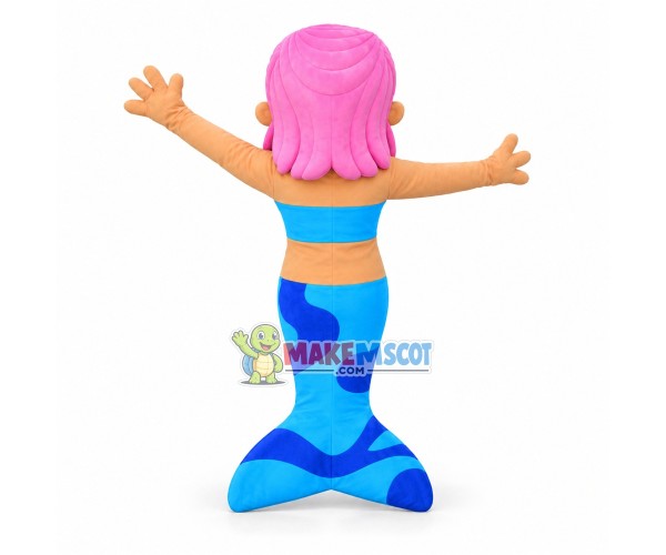 Dreamy Pink Haired Mermaid Princess Mascot Costume Dreamy Pink Haired Mermaid Princess Mascot Costume