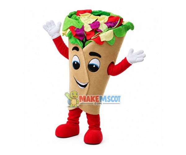 Mexican Chicken Burrito Mascot Costume Mexican Chicken Burrito Mascot Costume