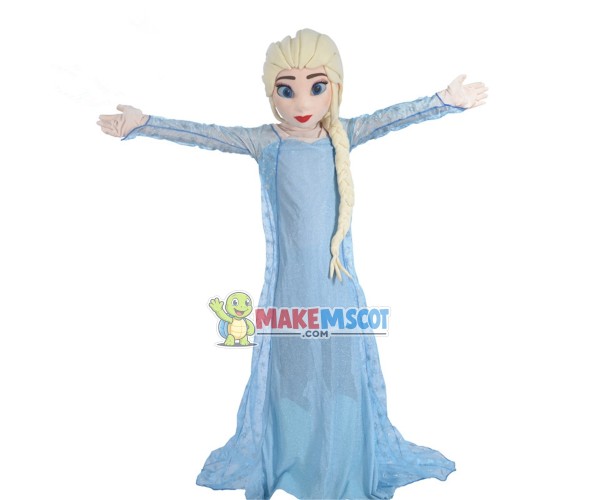 Frozen Magical Snow Princess Elsa Mascot Costume Frozen Magical Snow Princess Elsa Mascot Costume
