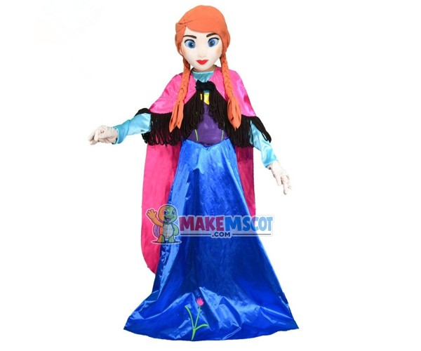 Bright Brave Little Princess Anna Mascot Costume