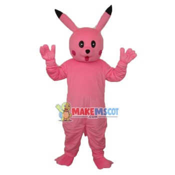 Likable Pink Pikachu Mascot Cartoon Costume Likable Pink Pikachu Mascot Cartoon Costume