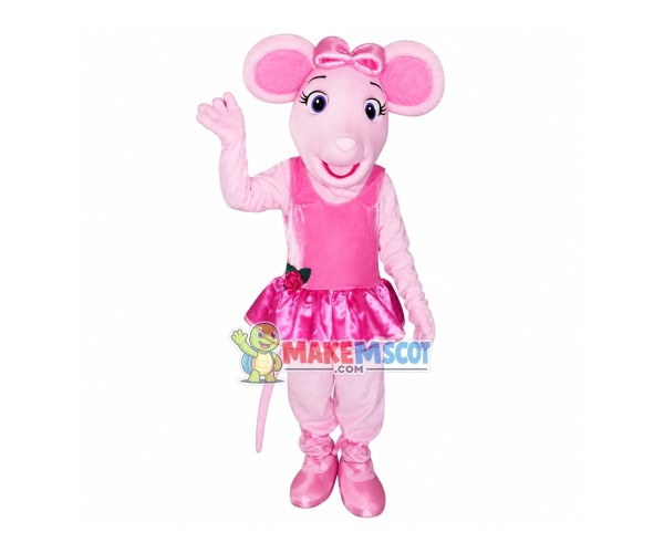 Slim Ballerina Pink Pig Mascot Costume