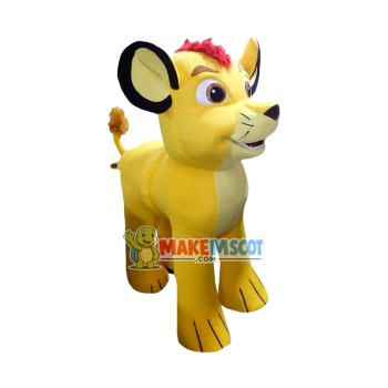 Growing Up Innocent Simba Cub Mascot Costume Growing Up Innocent Simba Cub Mascot Costume