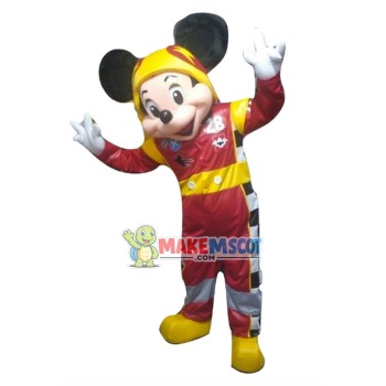 Handsome Racer Mickey Mascot Costume Handsome Racer Mickey Mascot Costume