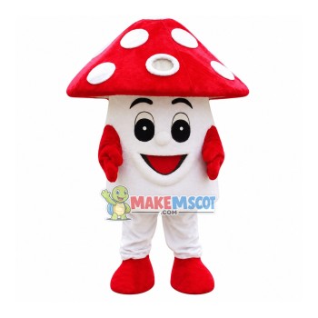 Bright Red Small Mushroom Mascot Costume