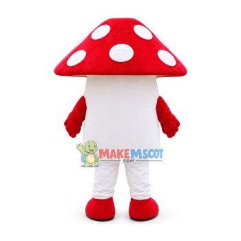 Bright Red Small Mushroom Mascot Costume Bright Red Small Mushroom Mascot Costume