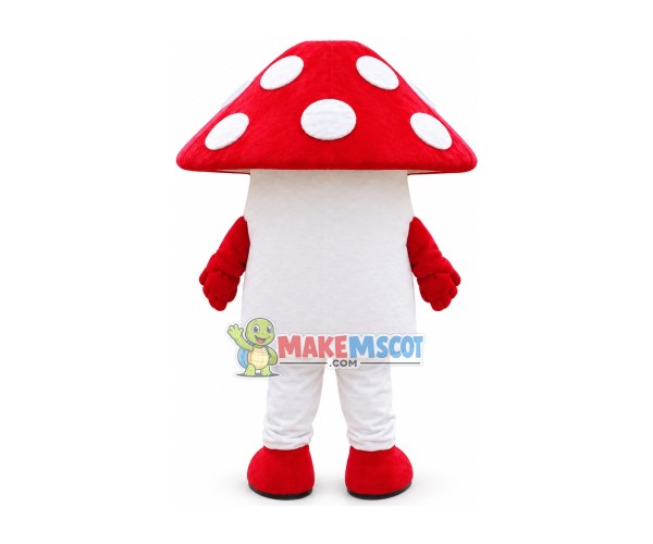 Bright Red Small Mushroom Mascot Costume Bright Red Small Mushroom Mascot Costume
