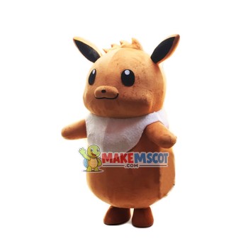Second Version Eevee Pokemon Mascot Costume