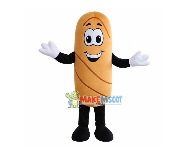 Stripped Sliced Ham Sausage Mascot Costume