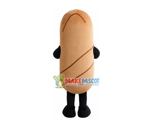 Stripped Sliced Ham Sausage Mascot Costume Stripped Sliced Ham Sausage Mascot Costume