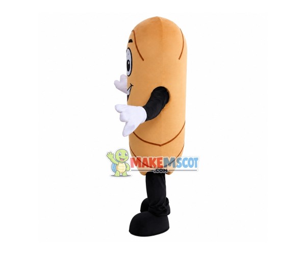 Stripped Sliced Ham Sausage Mascot Costume