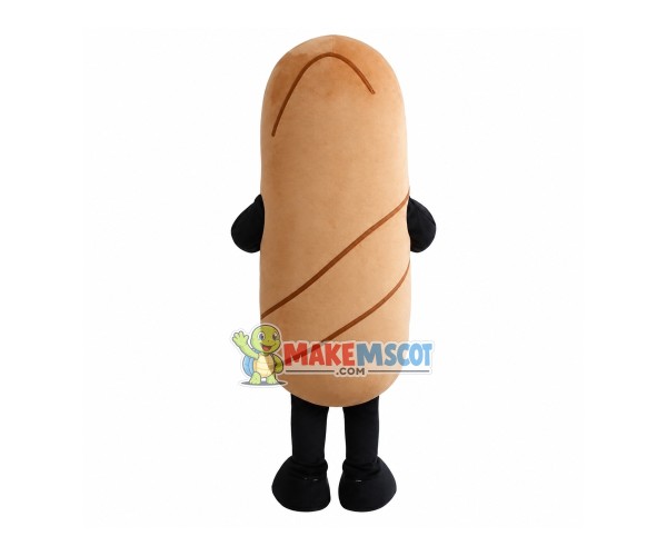 Stripped Sliced Ham Sausage Mascot Costume