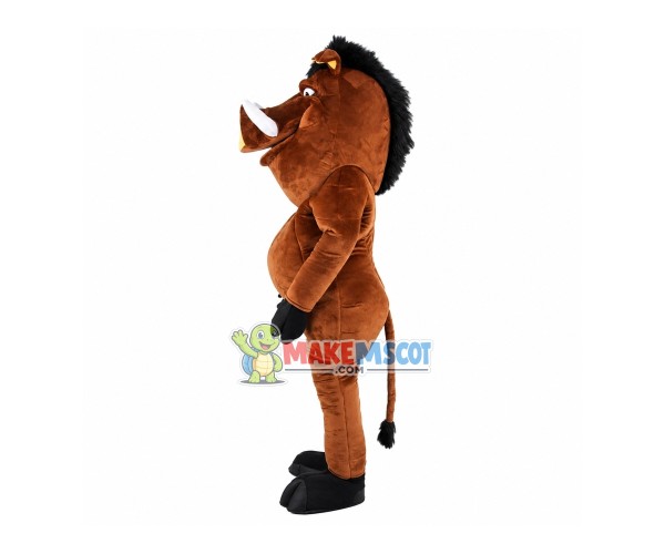 Ferocious Brown Boar Mascot Adult Costume Ferocious Brown Boar Mascot Adult Costume