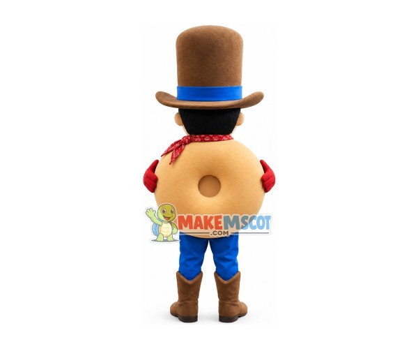 Bread Man With Top Hat Mascot Costume Bread Man With Top Hat Mascot Costume