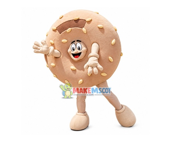 Crispy Bread Filled With Sesame Seeds Mascot Costume Crispy Bread Filled With Sesame Seeds Mascot Costume