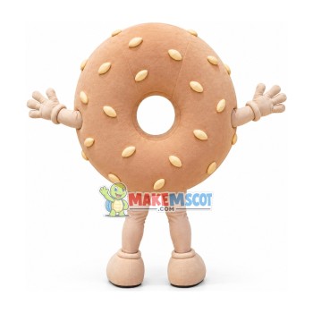 Crispy Bread Filled With Sesame Seeds Mascot Costume Crispy Bread Filled With Sesame Seeds Mascot Costume