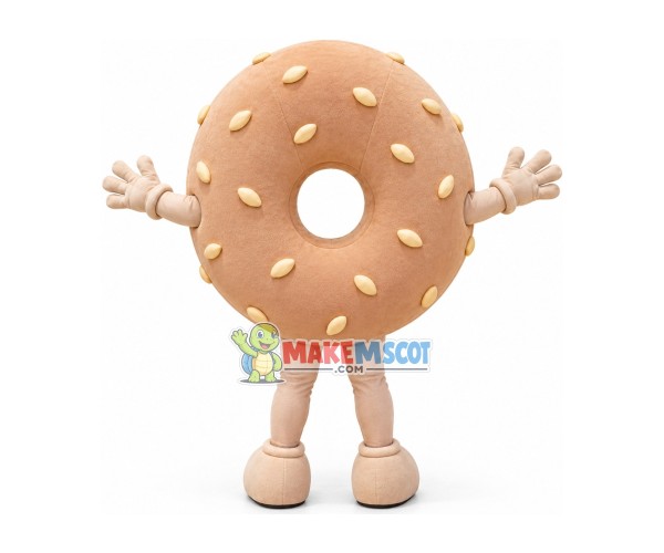 Crispy Bread Filled With Sesame Seeds Mascot Costume Crispy Bread Filled With Sesame Seeds Mascot Costume