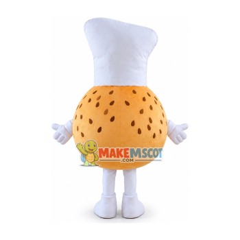 Round Sesame Bread Chef Mascot Costume Round Sesame Bread Chef Mascot Costume