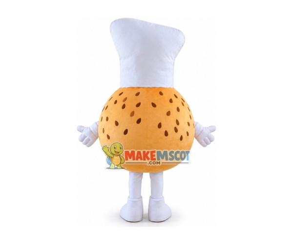 Round Sesame Bread Chef Mascot Costume Round Sesame Bread Chef Mascot Costume