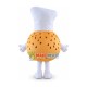 Round Sesame Bread Chef Mascot Costume Round Sesame Bread Chef Mascot Costume