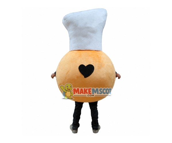 Round Sesame Bread Chef Mascot Costume Round Sesame Bread Chef Mascot Costume