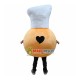 Round Sesame Bread Chef Mascot Costume Round Sesame Bread Chef Mascot Costume