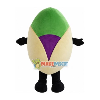 Opened Pistachio Mascot Cartoon Costume Opened Pistachio Mascot Cartoon Costume