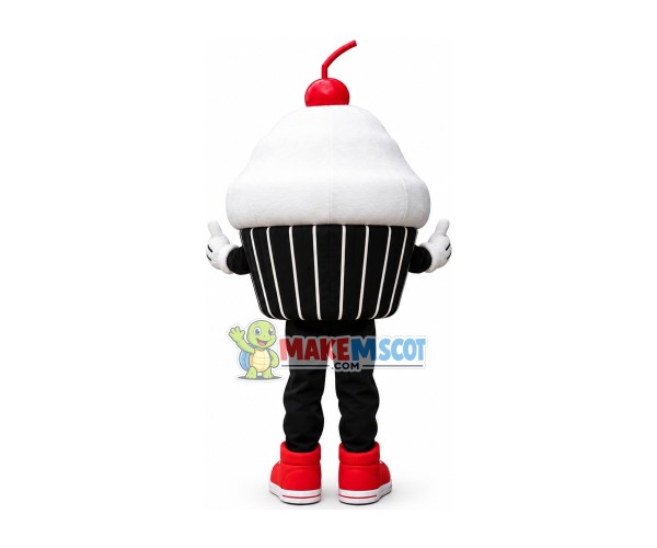 Sweet Creamy Cherry Cake Mascot Costume Sweet Creamy Cherry Cake Mascot Costume