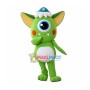 Fanged Green Monocular Mascot Cartoon Costume