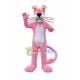 Pink Panther With Curled Tail Mascot Costume Pink Panther With Curled Tail Mascot Costume