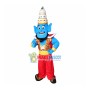 Aladdin Djinn Wearing Pagoda Hat Mascot Costume