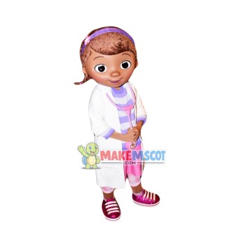 Black Girl Doctor Muffin Cartoon Mascot Costume Black Girl Doctor Muffin Cartoon Mascot Costume