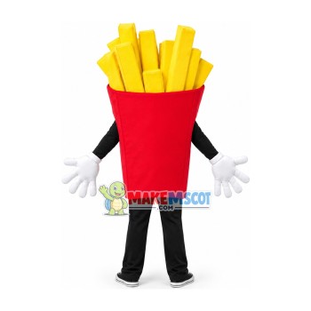 Pack of Golden French Fries Mascot Costume Pack of Golden French Fries Mascot Costume