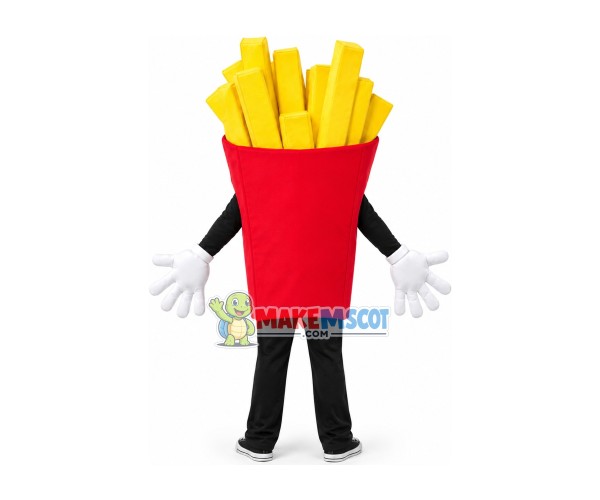 Pack of Golden French Fries Mascot Costume Pack of Golden French Fries Mascot Costume