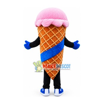 Melted Strawberry Cone Mascot Costume Melted Strawberry Cone Mascot Costume