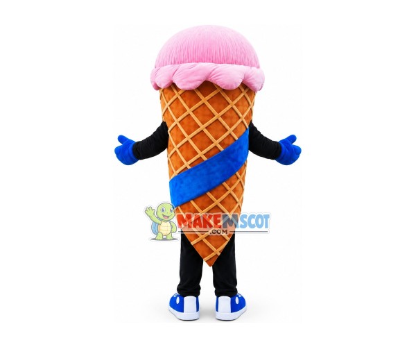 Melted Strawberry Cone Mascot Costume Melted Strawberry Cone Mascot Costume