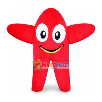 All Red Interesting Starfish Mascot Costume All Red Interesting Starfish Mascot Costume