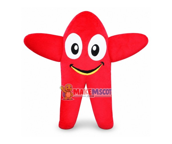 All Red Interesting Starfish Mascot Costume All Red Interesting Starfish Mascot Costume