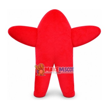 All Red Interesting Starfish Mascot Costume All Red Interesting Starfish Mascot Costume