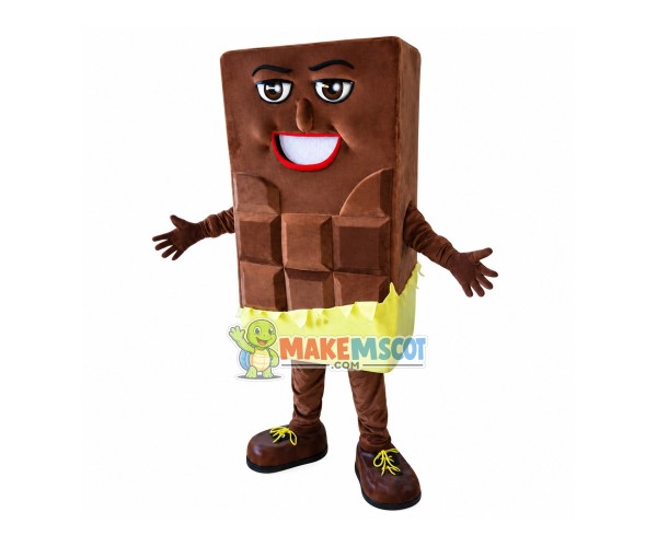 Whole Piece of Chocolate Mascot Costume Whole Piece of Chocolate Mascot Costume