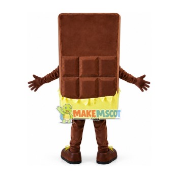Whole Piece of Chocolate Mascot Costume Whole Piece of Chocolate Mascot Costume