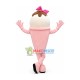 Lovable Strawberry Ice Cream Cone Mascot Costume Lovable Strawberry Ice Cream Cone Mascot Costume
