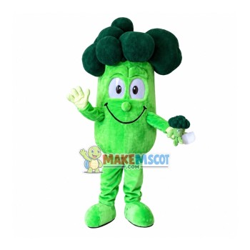Fresh Broccoli Mascot Costume For Market Fresh Broccoli Mascot Costume For Market