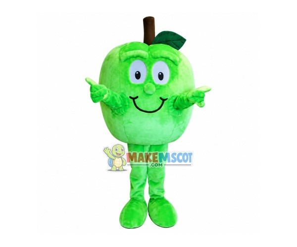 Crisp Green Apple Mascot Costume Crisp Green Apple Mascot Costume