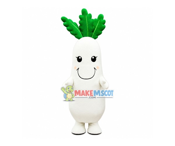 Big Watery White Radish Mascot Costume Big Watery White Radish Mascot Costume